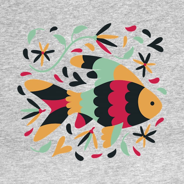 Multi Colored Fish by Printavibe